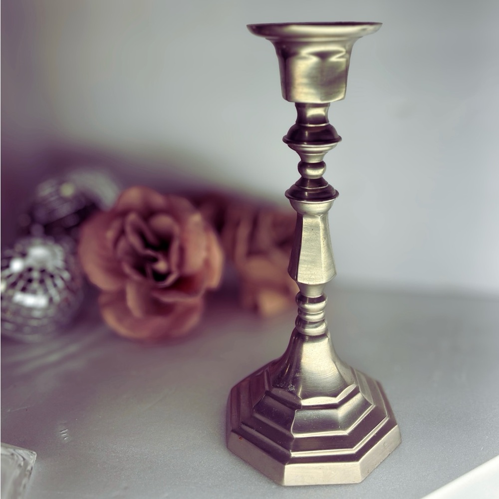 Beautiful Vintage Silver Plated Candlestick Holder Elegant Timeless Decor